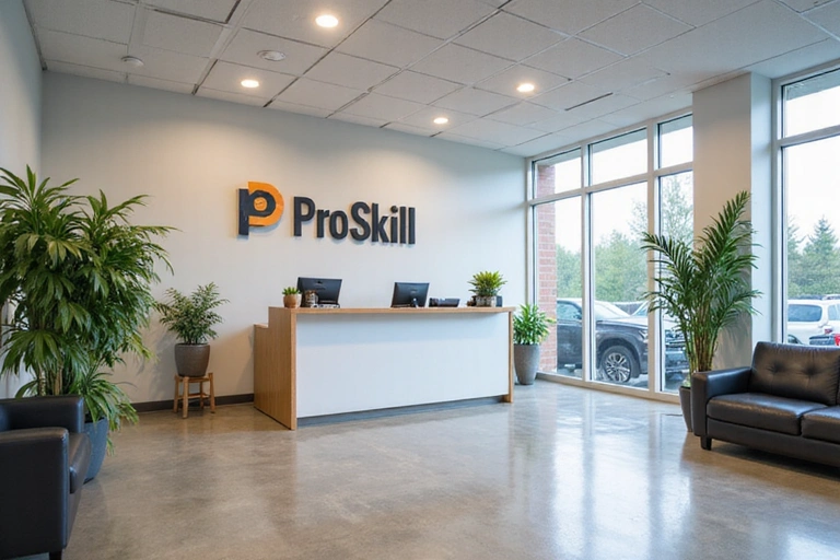 Eingangsbereich von ProSkill Ladder mit Empfang